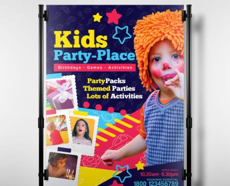 Kid's Party Place Poster Template