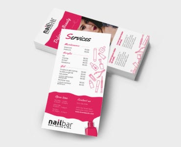 Nail Salon DL Rack Card Template