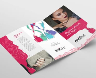 Nail Salon Tri-Fold Brochure Template