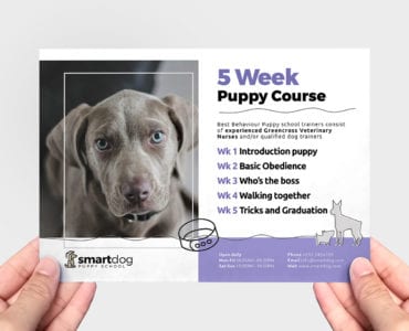Puppy School Flyer Template