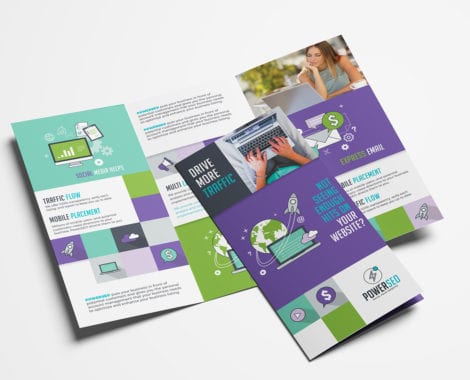 SEO Agency Tri-Fold Brochure Template