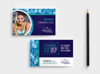 Swimming Centre Business Card Template