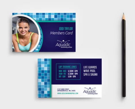 Swimming Centre Business Card Template