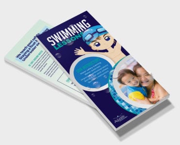 Swimming Centre DL Rack Card Template