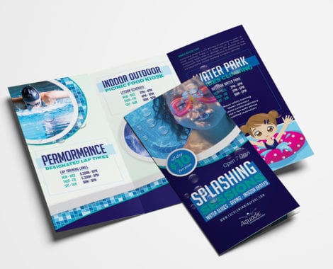 Swimming Centre Tri-Fold Brochure Template