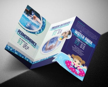 Swimming Centre Tri-Fold Brochure Template