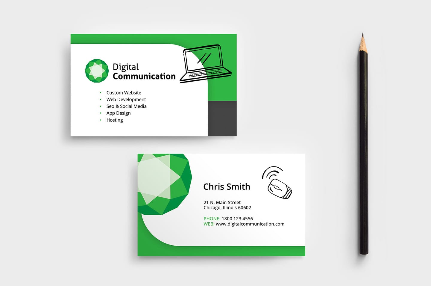 Web Designer Business Card Template in PSD, Ai & Vector - BrandPacks Throughout Web Design Business Cards Templates