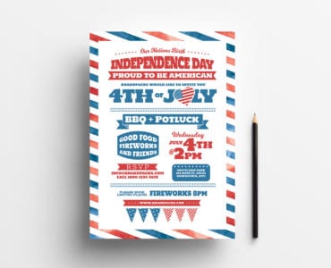Traditional 4th July Poster Template