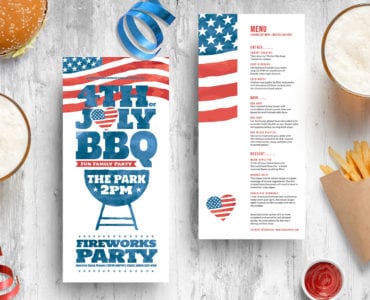 4th of July DL Rack Card Template