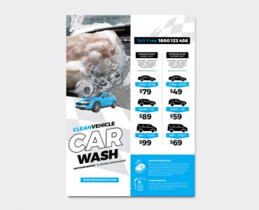 A4 Car Wash Poster /Advertisement Template