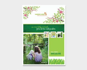 A4 Gardening Service Poster Template