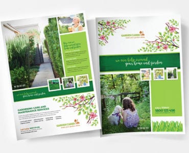 A4 Gardening Service Poster Templates