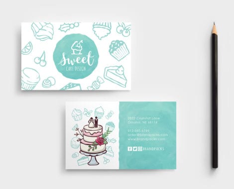 Cake Shop Business Card Template