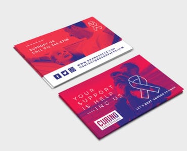 Cancer Charity Business Card Template