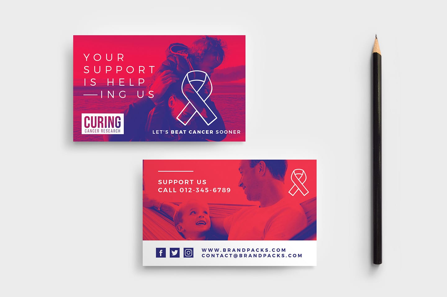 Cancer Charity Business Card Template