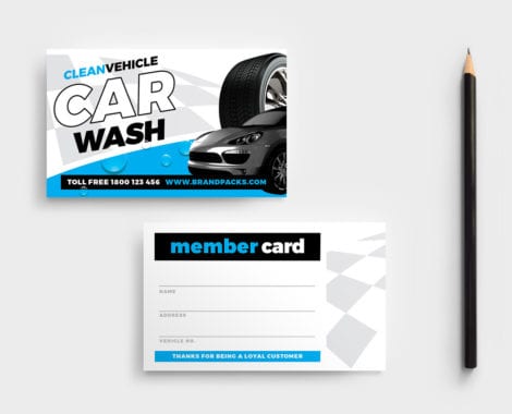 Car Wash Business Card Template