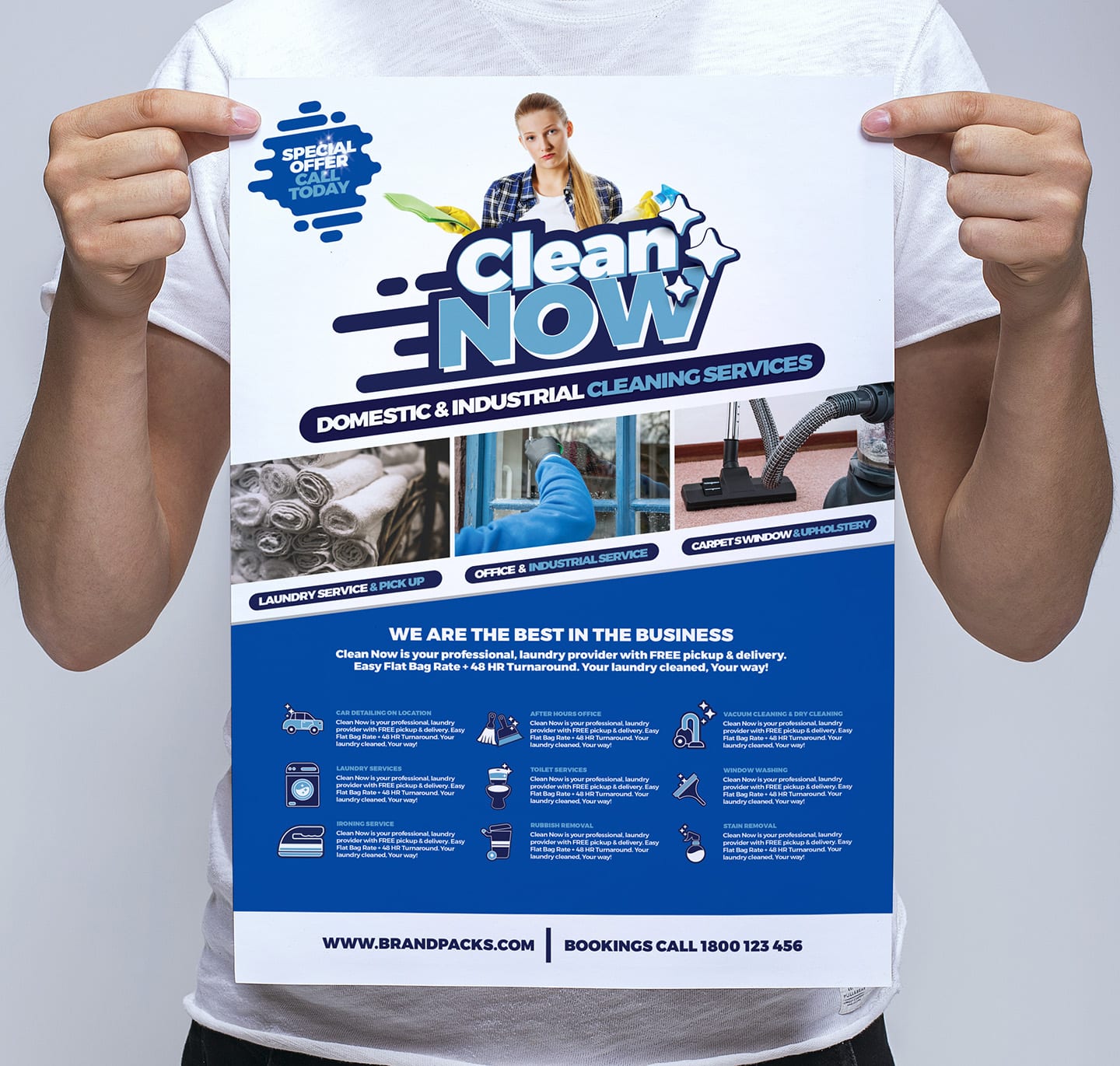Cleaning Service Poster Template in PSD, Ai & Vector BrandPacks