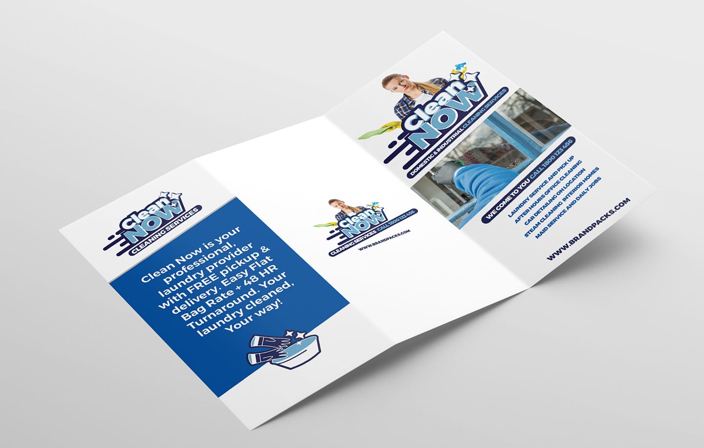 Cleaning Service Trifold Brochure Template in PSD, Ai & Vector BrandPacks