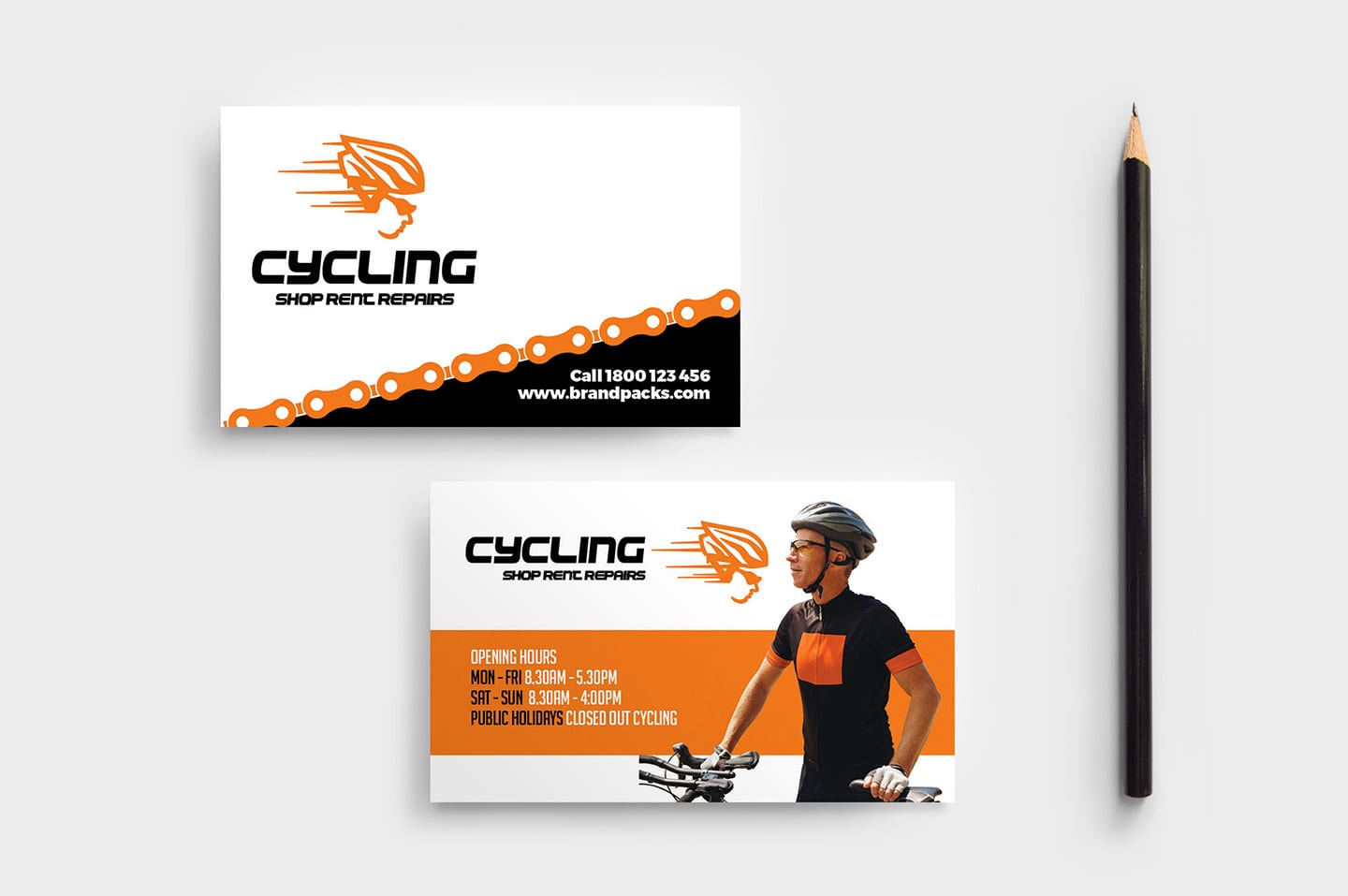 Cycling Shop Business Card Template in PSD, Ai and Vector
