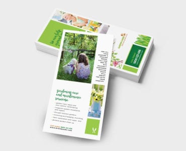 Gardening Service DL Rack Card Template