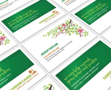 Gardening Service Business Card Template