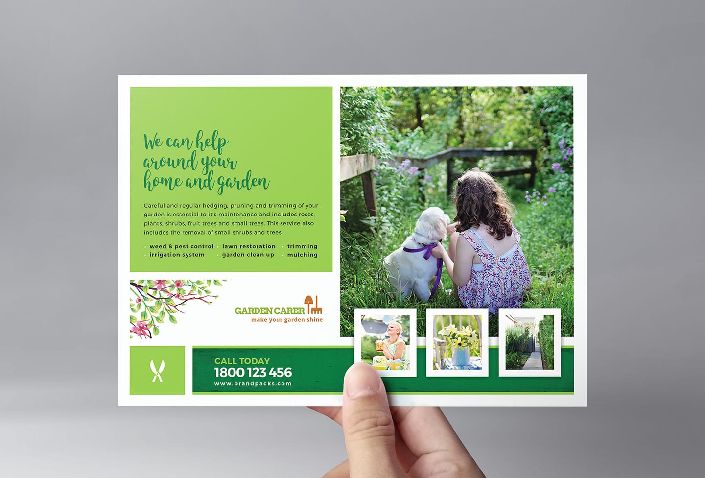 Gardener Flyer Template in PSD, Ai & Vector - BrandPacks Pertaining To Fall Clean Up Flyer Template