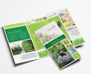 Gardening Service Tri-Fold Brochure Template