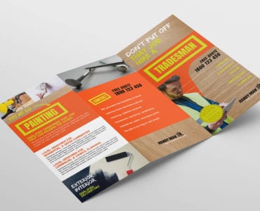 Handyman Tri-Fold Brochure Template