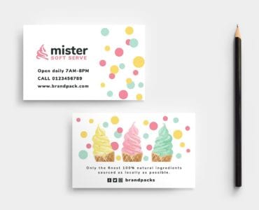 Ice Cream Shop Business Card Template