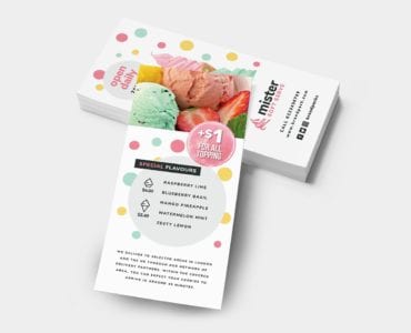 Ice Cream DL Rack Card Template