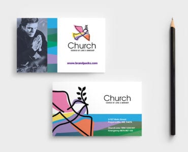 Modern Church Business Card Template