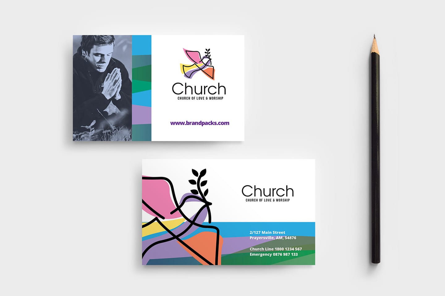 Modern Church Business Card Template