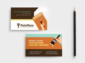 Painter & Decorator Business Card Template