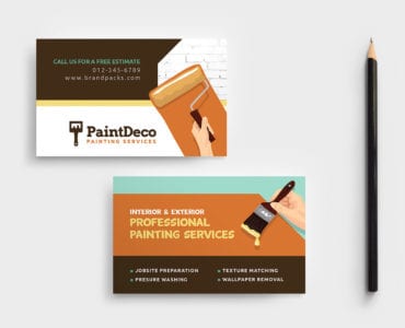 Painter & Decorator Business Card Template