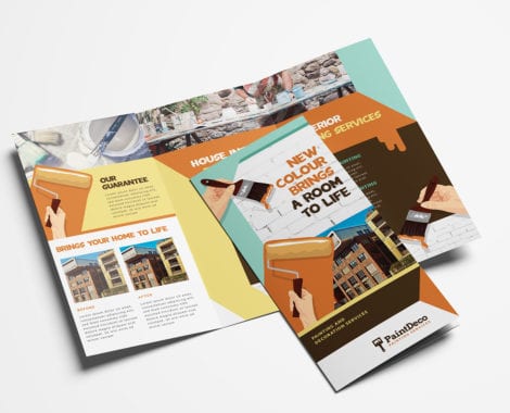 Painter & Decorator Tri-Fold Brochure Template