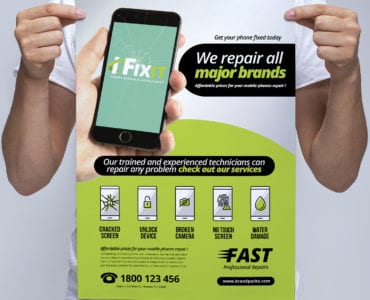 Phone Repair Shop Poster Template