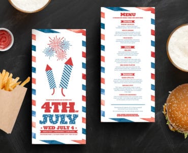 Traditional 4th July DL Rack Card Template