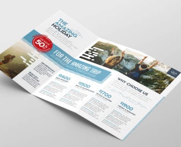 Travel Company Tri-Fold Brochure Template Inside