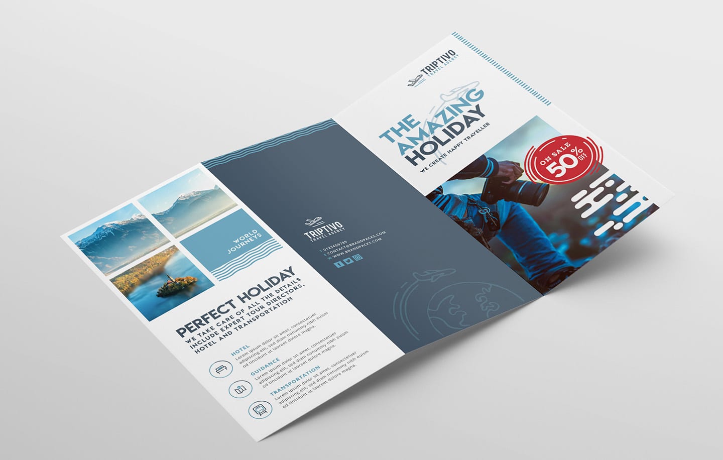 Travel Company Trifold Brochure Template In Psd Ai And Vector Brandpacks