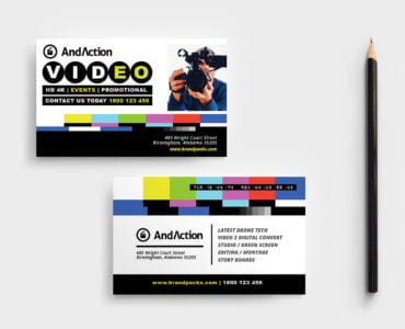 Videographer Business Card Template