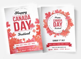 A4 Canada Day Poster Templates