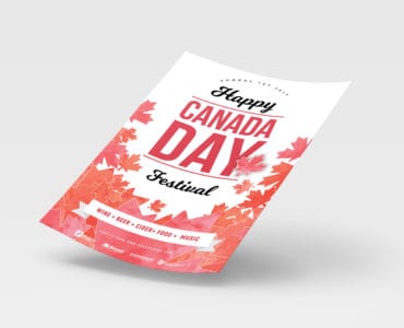 A4 Canada Day Poster Template