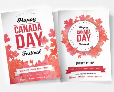 A4 Canada Day Poster Templates