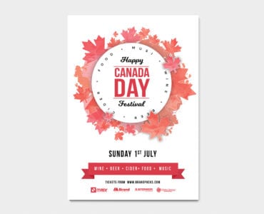 A4 Canada Day Poster Template