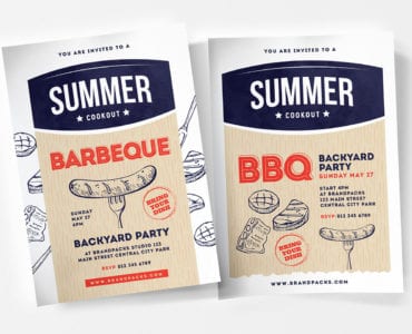 A4 Cookout / BBQ Poster Template