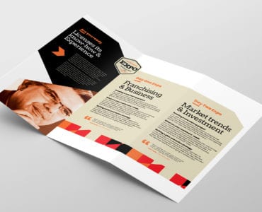 Business Expo Tri-Fold Brochure Template