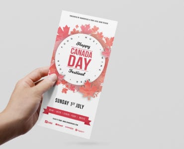 Canada Day DL Rack Card Template