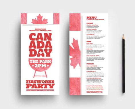 Canada Day DL Rack Card Template