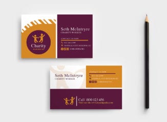 Charity Business Card Template