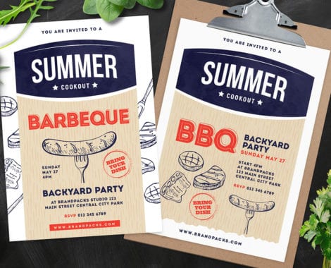 A4 Cookout / BBQ Poster Template